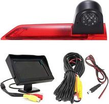Stabdžių žibintų atbulinės eigos kamera + 4,3 colių TFT LCD spalvotas ekranas Automobilių monitorius IR naktinio matymo automobilių atbulinės eigos kameros rinkinys, atsparus vandeniui, skirtas 2012-2016 m. "Transit Custom" furgonams