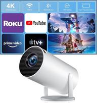 ZDSSY mini projektorius, mažas 4K, palaikantis 1080P, projektorius su "WiFi 6" ir "Bluetooth 5.2", automatinio fokusavimo/trapezoidinės korekcijos funkcija, integruotos projektoriaus programos, skirtas "Android"/"iPhone"/"PC"/"Mac"/"Switch"/"PS5