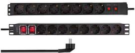 LogiLink 19 PDU 16 x CEE 7/3 lizdas su apsauga nuo perkrovos ir jungikliu
