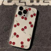 Niche Pilnas Ekranas Vyšnia Tinka IPhone16promax Mobiliojo Telefono Dėklas Paprastas Sutirštintas Skaidrus Apple 15 Anti Kritimui 14 iPhone 16