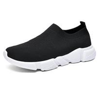 Women's Breathable Elastic Sock Sneakers - Spring/Autumn, Trendy Casual Shoes, Unisex, Plus Size Available 39 black