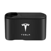 1 vnt. šiukšliadėžė automobilio emblema šiukšlių dėžė talpa saugojimas automobilio priedai Tesla Model S Model X Model Y Cybertruck Model 3 Model Y