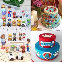 12 vnt. Paw Patrol veiksmų figūrėlių tortų papuošalai vakarėlio torto dekoravimui