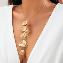 Niche Ginkgo Biloba Kutų Karoliai Saldus Šaltas Stilius Dizaino Jausmas Retro Traukiamas Apykaklės Papuošalai Choker beige