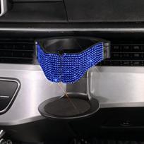 In-car Air Vent With Diamond Cup Holder Bling Rhinestone Drink Holder Auto Vent Clamp Clip for Car Water Bottle Ashtray Bracket mėlyna