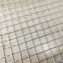 Kepsninės grotelės, grotelių tinklas kepsninei, nerūdijančio plieno, japoniškas, korėjietiškas, virtuvės gaminimo įrankiams 40x25cm