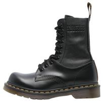 MM6 Maison Margiela X Dr. Martens 1490 / 1461 Veršiuko odos apvalianos nosies auliukiniai batai su raišteliais 4cm Unisex auliukiniai batai Juodi 32185001 36 black
