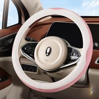 PU odos ir tinklinio audinio automobilio vairo užvalkalas, patogus ir pralaidus orui, vėsina vasarą ir šildo žiemą balta