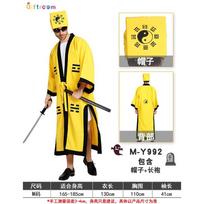 Halloween Tricky Horror Costume Daoist Downhill Clothing Tianshi Daoist Robe Tai Chi Gossip Clothing Mage Ghost Catcher Clothing Stiff One size