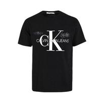 Calvin Klein Customizable Floral Letter Pattern Round Neck Loose Hoodie Short Sleeve T-Shirt Unisex T-Shirt 35H6422401(TEAM702-B20) S