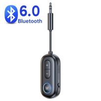 Bluetooth 6.0 garso siųstuvas-imtuvas 3.5MM AUX HiFi stereo muzikos belaidis adapteris su mikrofonu automobiliui, lėktuvui, televizoriui, kompiuteriui, ausinėms