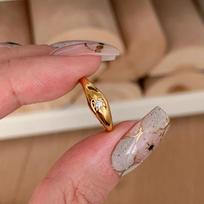 Medieval Light Luxury Plain Ring Octagram Ring With Diamonds, High Value Niche Design Temperament, Simple Retro Index Finger Ring