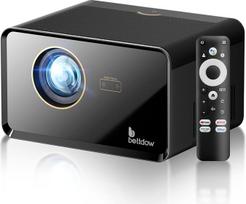 "Bettdow 4K" projektorius, "Full HD 1080P" išmanusis projektorius, automatinis fokusavimas ir trapezoidinė korekcija, 900 ANSI liumenų vaizdo projektorius su "WiFi 6" ir BT 5.0, 300 colių didelio ekrano projektorius namų kinui