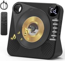 "Greadio" nešiojamasis CD grotuvas su "Bluetooth 5.0", vaikiškas CD grotuvas su garsiakalbiu, FM radiju, nuotolinio valdymo pultu, "HiFi" garsu, apsauga nuo dulkių, AUX/USB atkūrimu, nešiojamasis CD grotuvas namams (juodas)