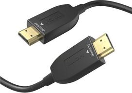 "Hama" HDMI kabelis "High Speed" 3 m ilgio 8K (HDMI kabelis, 4K @ 120 Hz, 8K @ 60 Hz, 48Gbps, optinis monitoriaus kabelis, HD ekrano kabelis su eARC, Ethernet, HDR, visiškai ekranuotas, apsaugotas nuo susisukimo, paauksuotas)