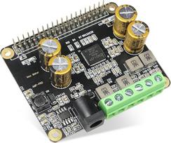 "InnoMaker" garso stiprintuvas 2x80W pikinio išėjimo D klasės HiFi AMP Pro V2 HAT su 192kHz/24-Bit MA12070P, palaiko "Volumio", "MoOde", "Raspbian" ir "LibreELEC", skirtas Raspberry Pi 5/4/3B+/Zero