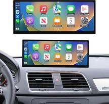 "Ninetom" automobilinis radijas su 12,3 colių jutikliniu ekranu, belaidžiu "Carplay" ir "Android Car", skirtas 2013-2018 m. "Audi Q3" su 3G MMI/RMC sistema, palaiko "Mirrorlink", kamerą, navigaciją, "Siri", muziką