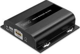 DIGITUS HDMI IP ilgintuvas DS-55351 - UHD 4k 60Hz - HDMI 2.0 - Iki 200 m atstumas - Imtuvas - "taškas-daug taškų" - CAT 6 - Juodas