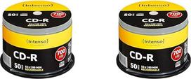 Intenso CD-R Blanks (52x Speed, 80 Min, 700MB, 50 Spindle) (Pack of 2)