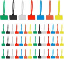 Kabeletiketten, Kabelanhänger, zum Beschriften von Identifikationsetiketten, selbstsichernde Bänder, Marker und Etikettierung, Kabelbinder für Heimwerker, Zuhause, Büro, Garten, Garage, mehrfarbig