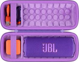 Khanka skirtas JBL Flip 7 / Flip 6 vandeniui atsparus nešiojamasis "Bluetooth" garsiakalbis Kietasis dėklas Kelionės saugojimo krepšys tik dėklas (violetinis)