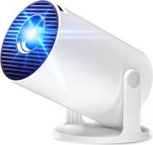 Mini projektorius, palaikantis 1080P [Android 11 ir automatinis lizdinės plokštumos koregavimas] AKIYO O2 išmanusis projektorius su "WiFi 6" ir "Bluetooth 5.2", mažas projektorius su 180° pasukimo galimybe, suderinamas su HDMI / išmaniuoju telefonu / USB