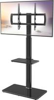 Universal Floor TV Stand with Mount 80 Degree Swivel Height Adjustable and Space Saving Design for Most 27 to 65 inch LCD, LED OLED TVs, Perfect for Corner & Bedroom HT2002B