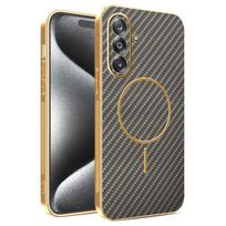 Magnetinis įkrovimo dėklas telefonui Samsung Galaxy A17 A07 A56 A36 A26 A16 A55 A35 A25 A15 A54 A14 A05 A06 Dėklai Apsaugo galinį dangtelį Samsung A55 5G rožinė
