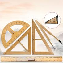 5x dideli matematikos mokymo liniuotės, skriestuvai, patogi rankena, piešimo, matematikos, geometrijos įrankiai, mokymasis