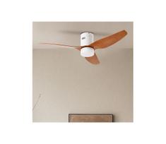 ZEVENTI - LED lubinis ventiliatorius PADUA LED/18W/230V Wi-Fi Tuya balta/ruda + su nuotoliniu pultu