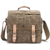 Waterproof Cotton Canvas Crossbody Camera Bag for SLRs - Unisex Photography Shoulder Bag tamsiai pilka spalva