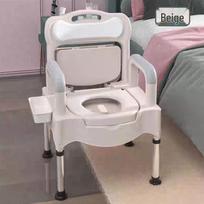 Reguliuojama nerūdijančio plieno komodinė kėdė pagyvenusiems ir nėščioms moterims, nešiojama su naktipuodžiu Inner Bucket