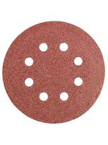Velcro švitrinis popierius 125 mm, K60, 5 vnt., 8 skylučių