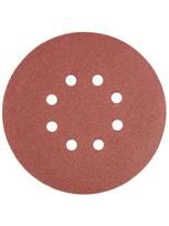 Velcro švitrinis popierius 150 mm, K120, 5 vnt., 8 skylučių