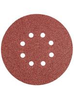 Velcro švitrinis popierius 150 mm, K40, 5 vnt., 8 skylučių