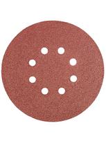 Velcro švitrinis popierius 150 mm, K80, 5 vnt., 8 skylučių