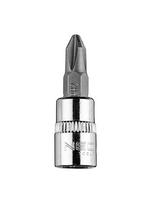PH2 atsuktuvo antgalis su 1/4" galvutė, trumpas, 37 mm