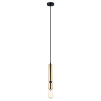 Torla PEN-5041-1-BKBR modernus pakabinamas šviestuvas, juodas/plienas, E27, žalvario gaubtas