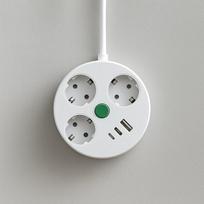Funkcionalus prailgintuvas 5 m. + USB + Type-C