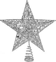 "Ornativity" sidabrinės žvaigždės kalėdinės eglutės viršūnė - kalėdinė dekoracija su blizgančia žvaigžde