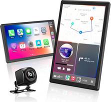 Belaidis "Carplay" ekranas "Carplay" ir "Android" automobiliui, 9 colių besisukantis "Android" automobilio ekranas su galinio vaizdo kamera, GPS navigacija, valdymu balsu, "Bluetooth", "Mirror Link", FM, AUX