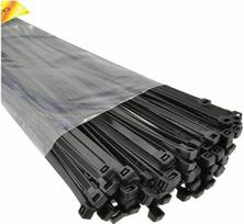modaleo Kabelbinder, 240 x 5 mm, 240 x 5 mm, 24,1 cm, starke Nylon-Kabelbinder (200 Kabelbinder, schwarz)