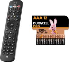 One for All Philips TV Remote Control - Works with All Philips TV/Smart TV - The Ideal TV Replacement Remote Control & Duracell Plus AAA Micro Alkaline Batteries, 1.5 V LR03 MN2400, Pack of 12