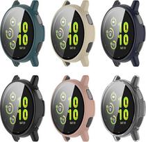 SMYAOSI Garmin Vivoactive 5 / Garmin Active 5 apsauginis dėklas + ekrano apsauga, įbrėžimams atspari apsauginė plėvelė, stiklo bamperio dėklas, itin plonas smūgiams atsparus Vivoactive 5 priedų dangtelis