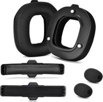 Yaowanguan ausų pagalvėlių rinkinys "Logitech G Astro A50 Gen 4", "A50 Gen 5", "A50 X" belaidėms žaidimų ausinėms, pakaitinės ausų pagalvėlės, galvos juostos, mikrofono putos "Astro A50 Gen 4/Gen 5/A50X" (audinys)