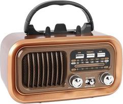YUEHISY Retro "Bluetooth" garsiakalbis, senovinis AM FM radijas, nešiojamas retro radijas su "Bluetooth" garsiakalbiu, saulės baterija, skirtas namų biurui, lauko vakarėliui, USB tvarkyklė