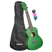 Koncertinė ukulelė Cascha Linden žalia CUC104