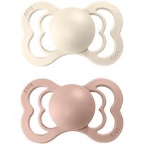 BIBS Supreme Natural Rubber Size 1: 0+ months čiulptukas Ivory / Blush 2 vnt.