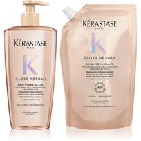 Kérastase Gloss Absolu ekonomiška pakuotė plaukų blizgesiui ir švelnumui užtikrinti