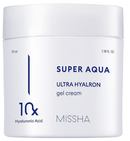 MISSHA Super Aqua Ultra Hyalron,  su hialurono rūgščių kompleksu veido kremas, 70 ml